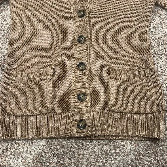 EUC! J Crew Cardigan. Gold. SZ S - Picture 2 of 6